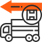 Fast logistics truck icon